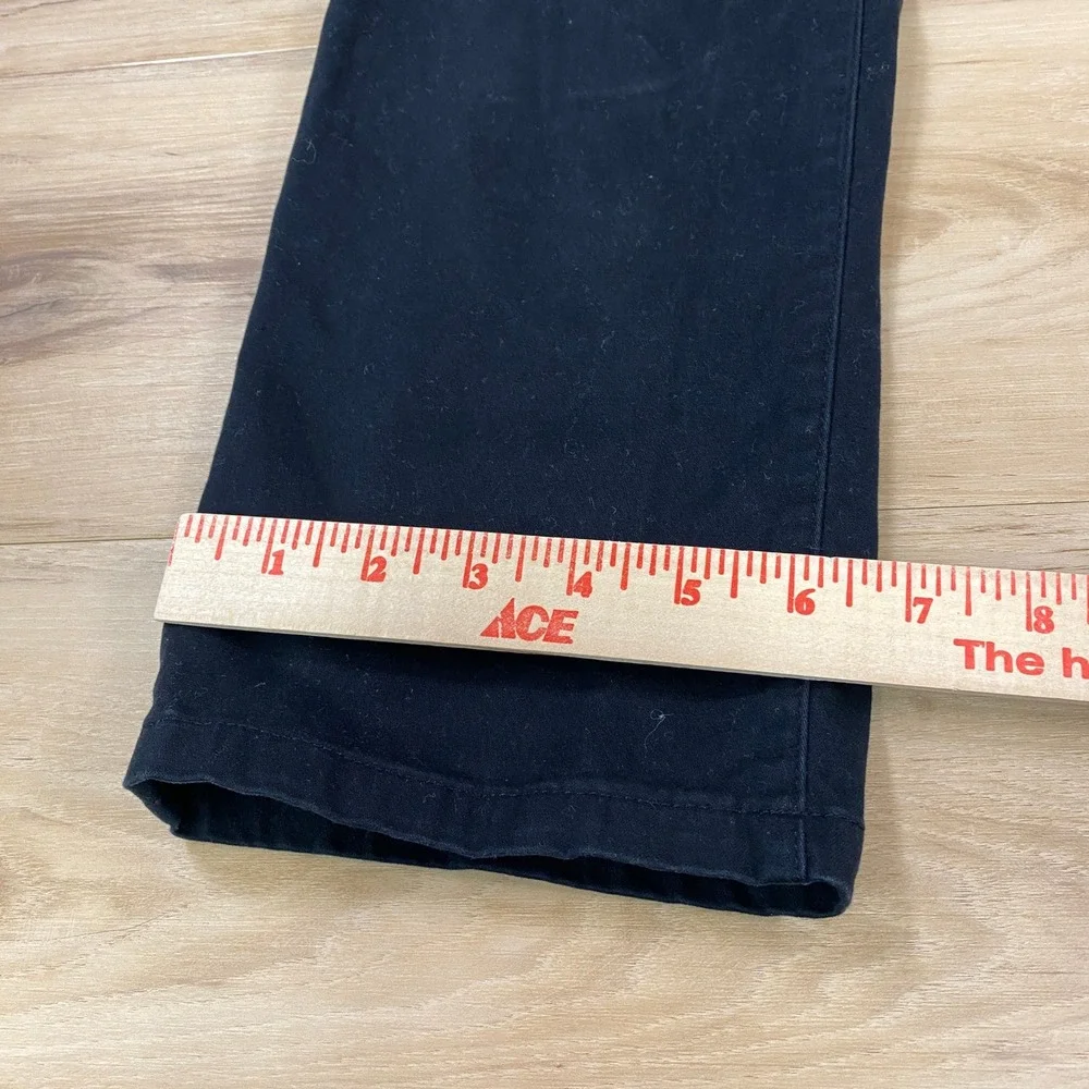 Saks Fifth Avenue Modern Mens Black Chino Pants Size 32 Cotton Stretch Trousers